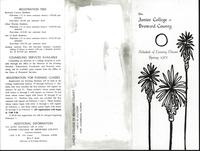 Junior College of Broward County. Schedule of Evening Classes Spring 1961, brochure