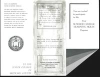 First Summer College Learning Skills program, brochure